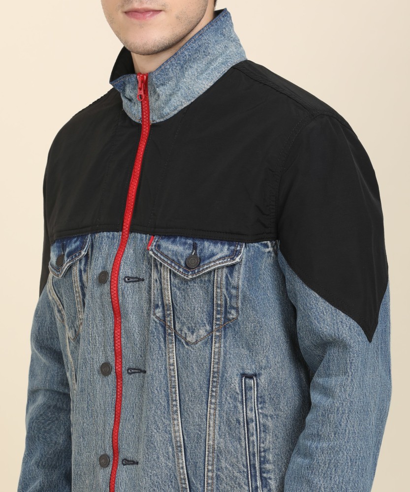 Unbasic mockneck trucker on sale jacket