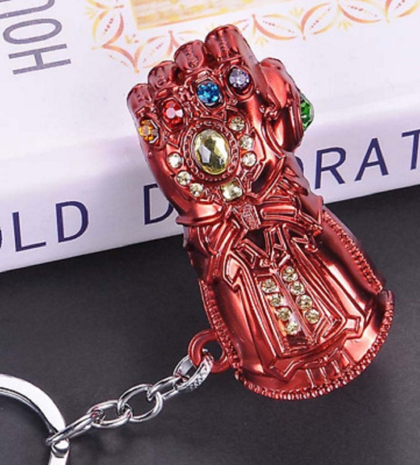 Marvel Avengers Endgame Iron Man Red Infinity Gauntlet Metal Keychain Key  chain