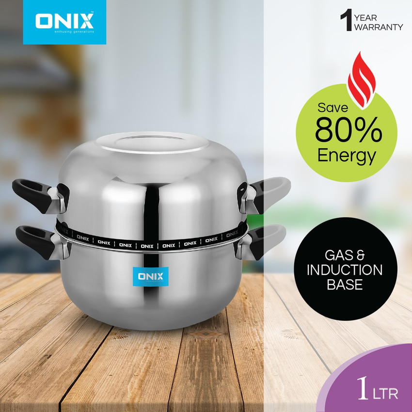 Onix OCP 1L Choodarapetty Stainless Steel Steamer Price in India Buy Onix OCP 1L Choodarapetty Stainless Steel Steamer online at Flipkart