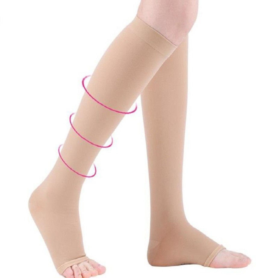 Buy Comprezon Varicose Vein Stockings Class 2- Below Knee - 1 Pair (L,  Black)-For Ankle Circumference of 26-29 cm Online at Low Prices in India 