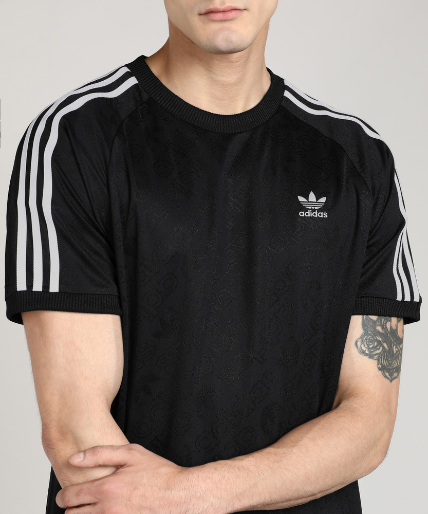 ADIDAS ORIGINALS Self Design Men Round Neck Black T Shirt Buy ADIDAS ORIGINALS Self Design Men Round Neck Black T Shirt Online at Best Prices in India Flipkart