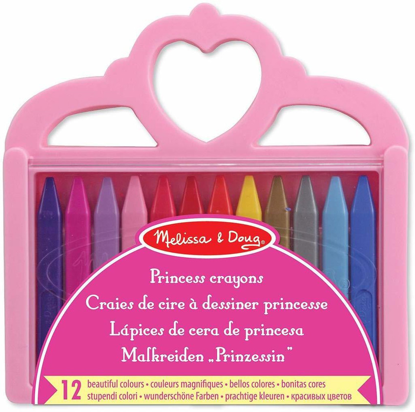 MELISSA DOUG Princess Crayon Set 12 Colours Princess Crayon