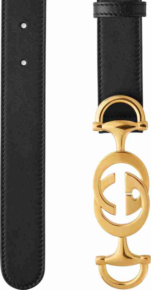 GUCCI Women Casual Black Genuine Leather Belt Black - Price in India