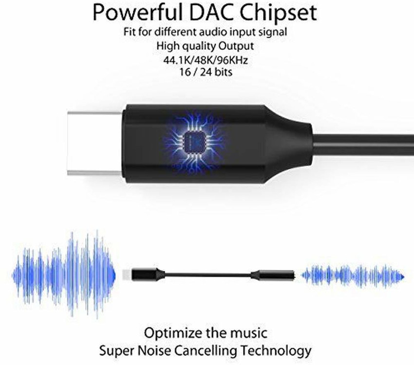 GadgetX AUX Cable 0.2 m USB C to 3.5mm Audio Adapter with Realtek