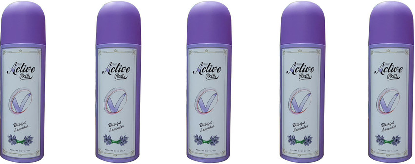 Active BLISSFUL LAVENDER PACK OF 5 Perfume Body Spray For Men