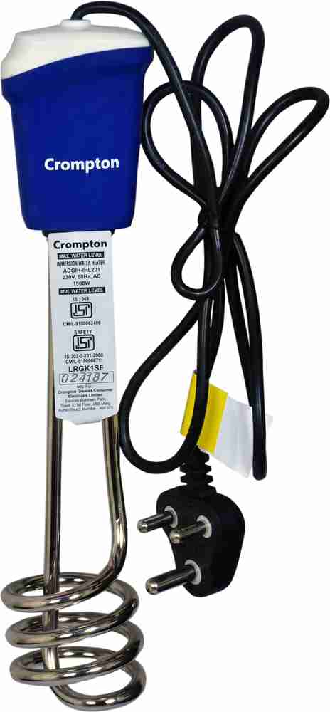 Crompton ACGIH-IHL 201 1500 W Shock Proof Immersion Heater Rod Price in  India - Buy Crompton ACGIH-IHL 201 1500 W Shock Proof Immersion Heater Rod  online at Flipkart.com