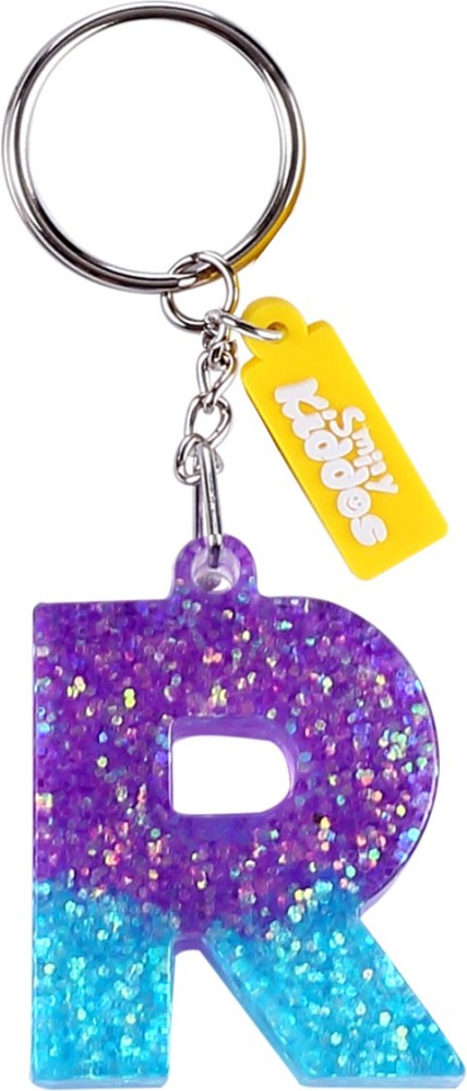 Glitter Acrylic Sparkling Initial Key Chain