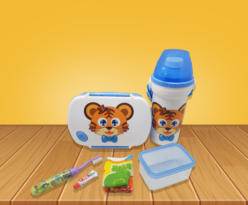 Flipkart Flipkart SmartBuy Combo Set or Lunch Box Water Bottle With Bag For School Going Kids Girls Boys 3 Containers Lunch Box