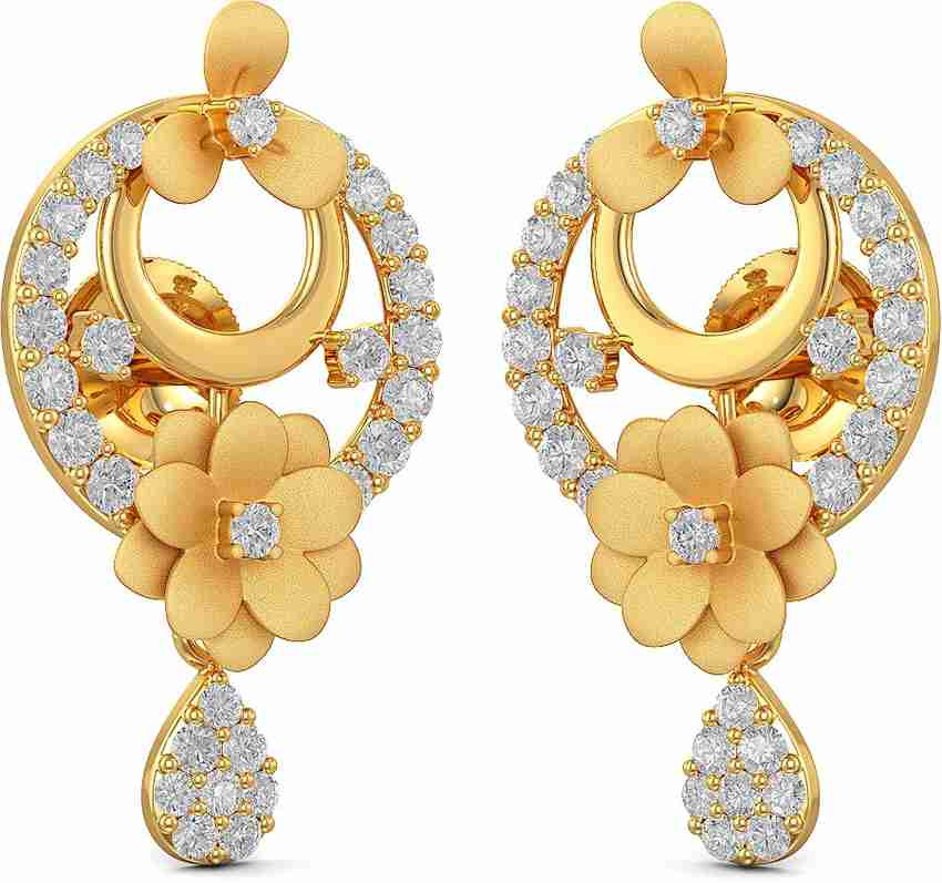 Joyalukkas Yellow Gold 22kt Drop Earring Price in India Buy