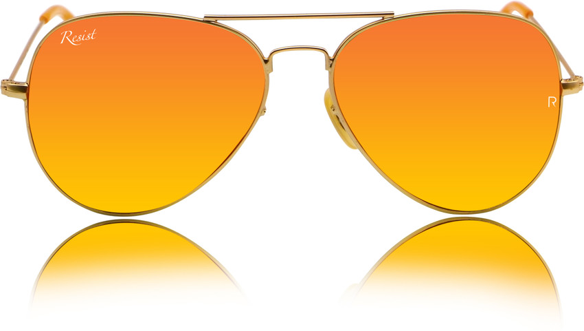 Orange shop aviator sunglasses