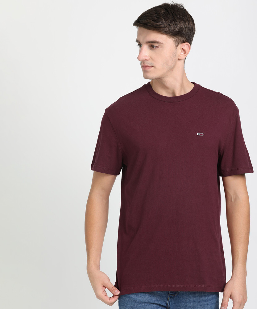 Burgundy tommy online hilfiger t shirt