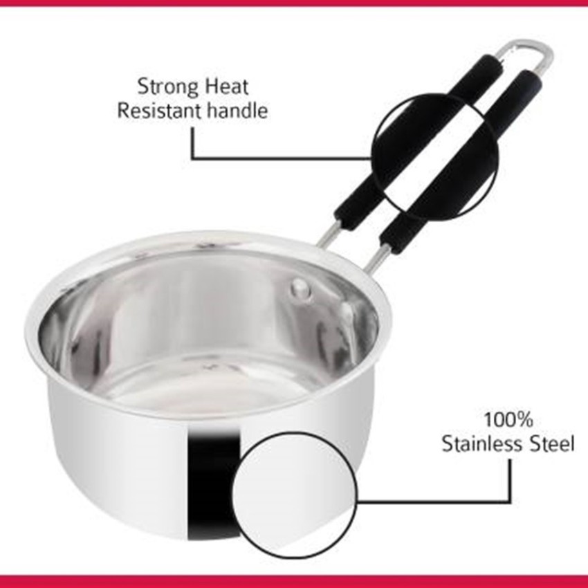 STEPHY Aluminium Sauce Pan, Milk Pan/Tea Pan 2 Liter With