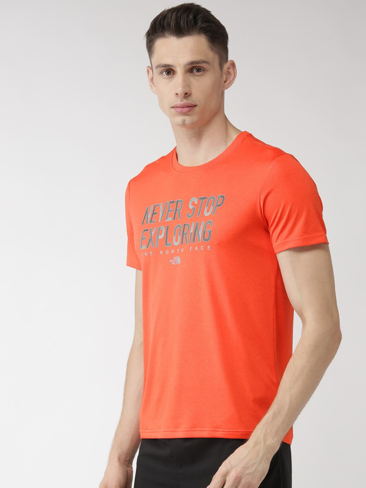 Orange north face shirt hotsell