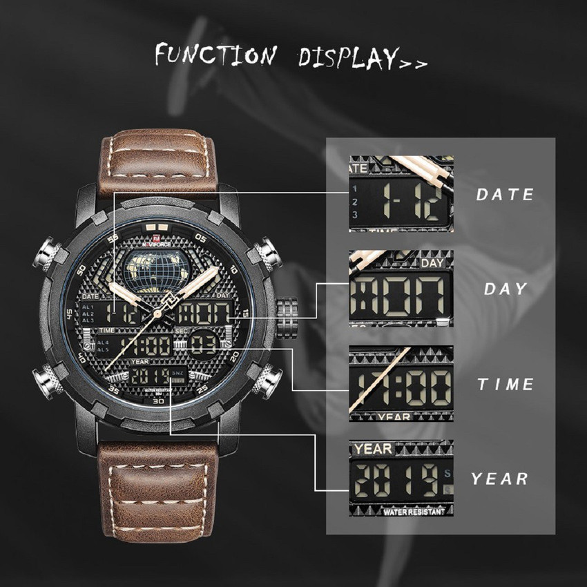 NAVIFORCE Genuine Men s Fashion Sport Watch Men Quartz Analog
