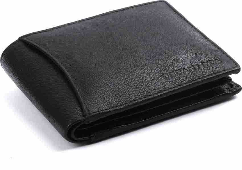URBAN HYDE Men Black Genuine Leather Wallet