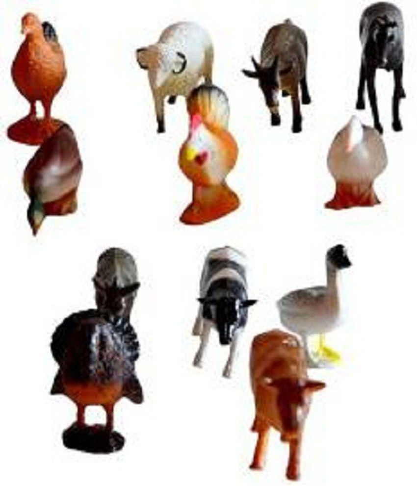 Bluekart Online 12 Pcs Farm Animals Set Small Size 12 Pcs Farm