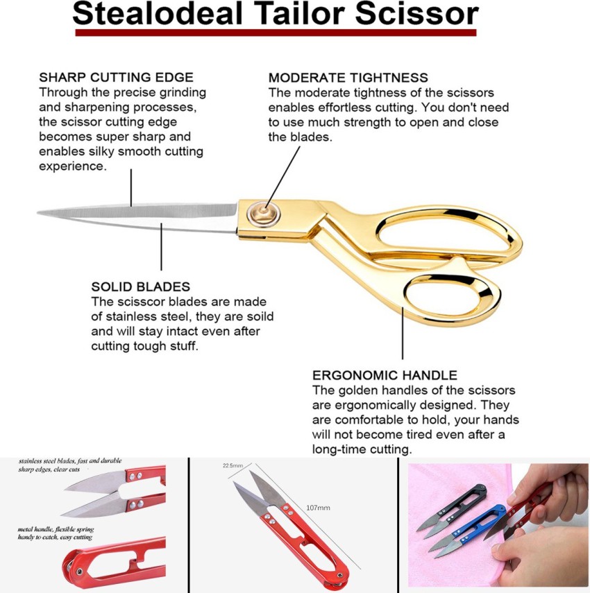 Inch multifunctional scissors super sharp blade tailor scissors grip  comfortable firm and sharp suitable for office