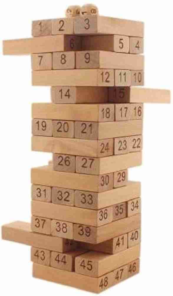 Joanna Classic Wooden Game 51 Building Blocks Indoor Game toys for