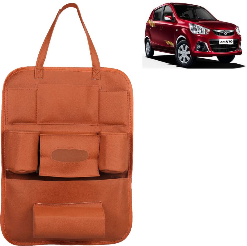 S.K.Y,Car Auto Seat Back Multi Pocket Storage Bag Organizer with Car Meal  Tray (Tan)
