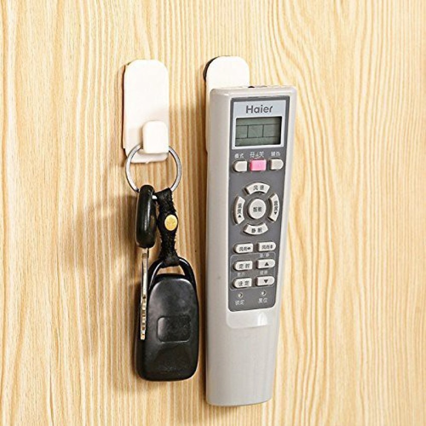 Buy Removable Wall Hooks, Remote Control Holder, Plastic Small