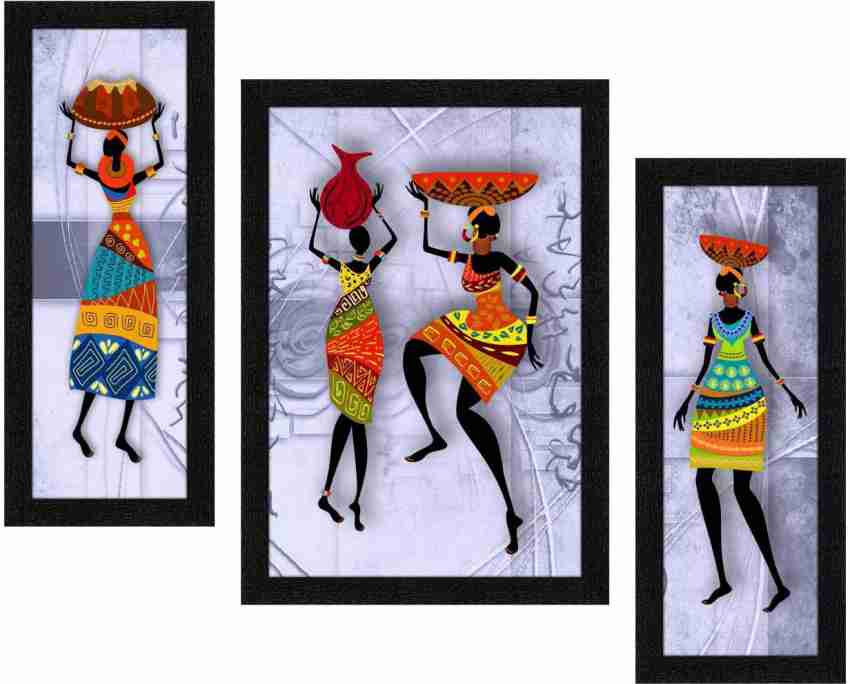 Ritwika's Modern Art Tribal Village Lady, Women Multicolored Wall Art  Painting Digital Reprint 13.5 inch x 9.5 inch Painting Price in India - Buy  Ritwika's Modern Art Tribal Village Lady