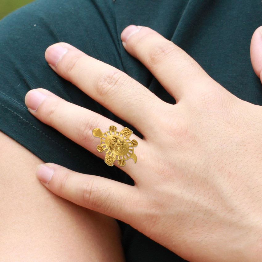 Pure gold tortoise ring price discount