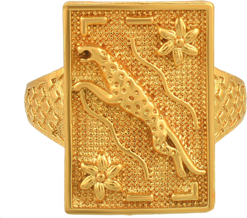 RN Combo 24KT Yellow Gold Plated Square Shape Gold Look Audi and