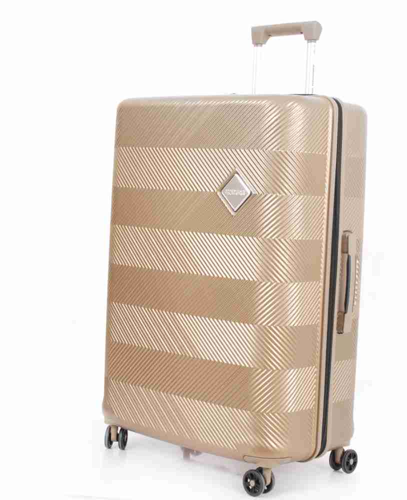 AMERICAN TOURISTER Bayview 78 cm Check in Suitcase 4 Wheels 30 inch Gold Price in India Flipkart