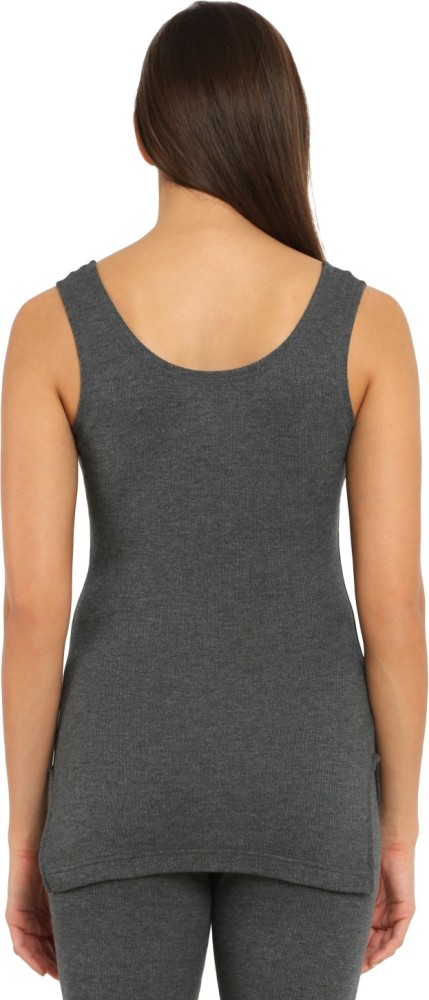 Buy Women's Super Combed Cotton Rich Thermal Tank Top with Stay Warm  Technology - Charcoal Melange 2500