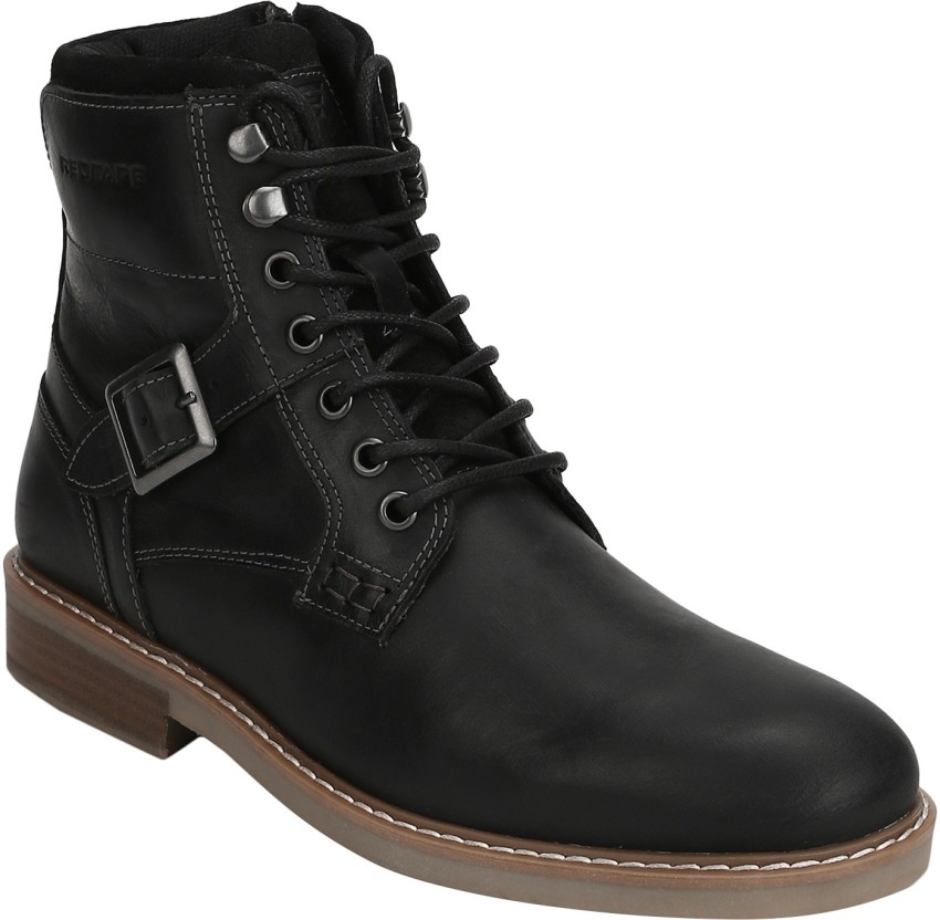 Mens black 2025 biker boots