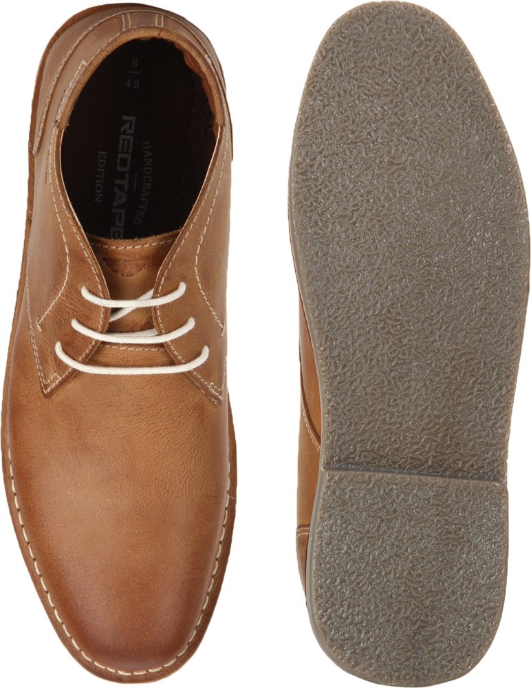 red tape tan chukka boots