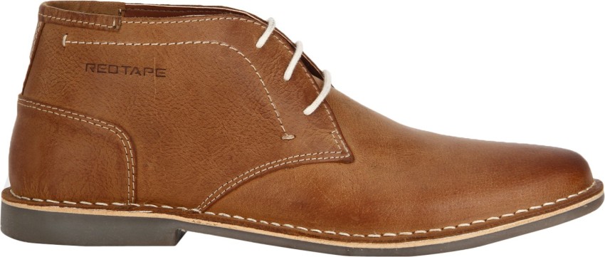 red tape tan chukka boots