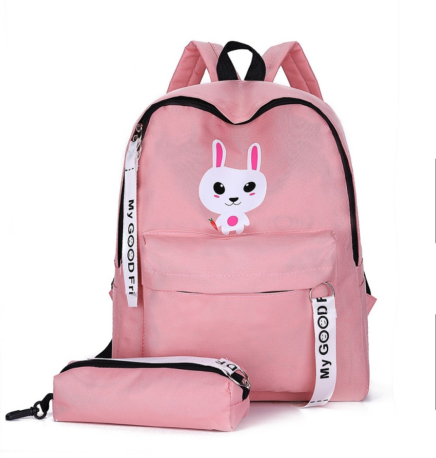 Pastel pink shop school bag