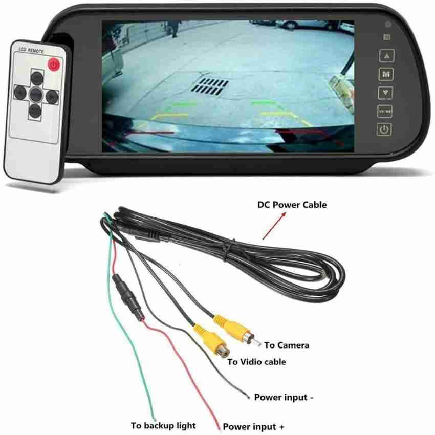 Car Rearview Mirror, Compatible with Car Backup Camera, Durable 7Inch Car  Displa