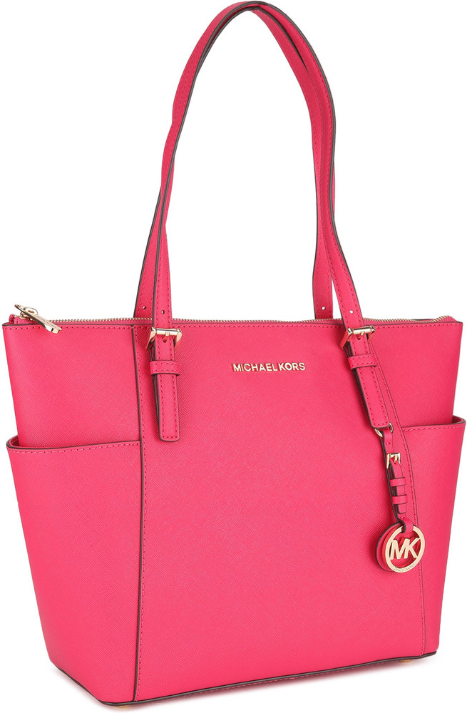 Pink mk tote bag sales