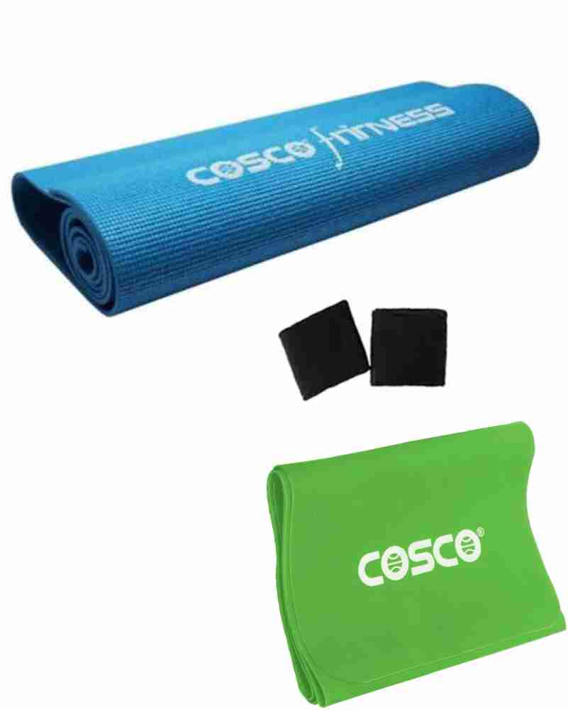 COSCO Combo of 3, 1 Yoga Mat Power, 1 Exercise Band Light, 1 Pair Wrist  Bands Fitness Accessory Kit Kit - Buy COSCO Combo of 3, 1 Yoga Mat Power, 1  Exercise