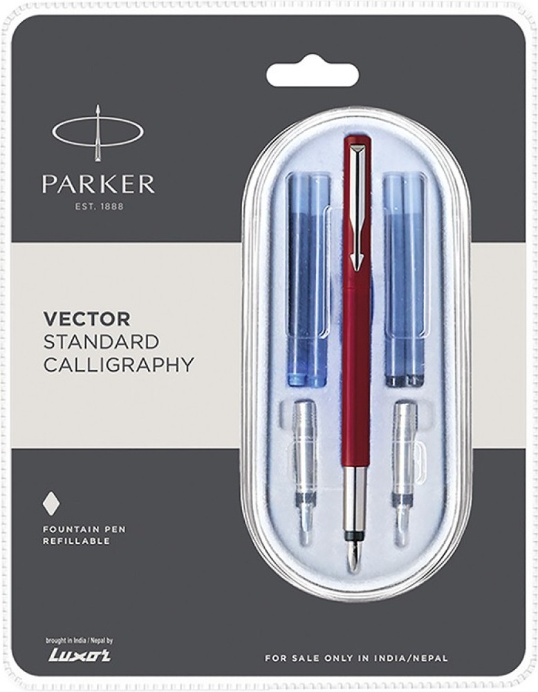 Parker Vector Medium Point Red Fountain Pen