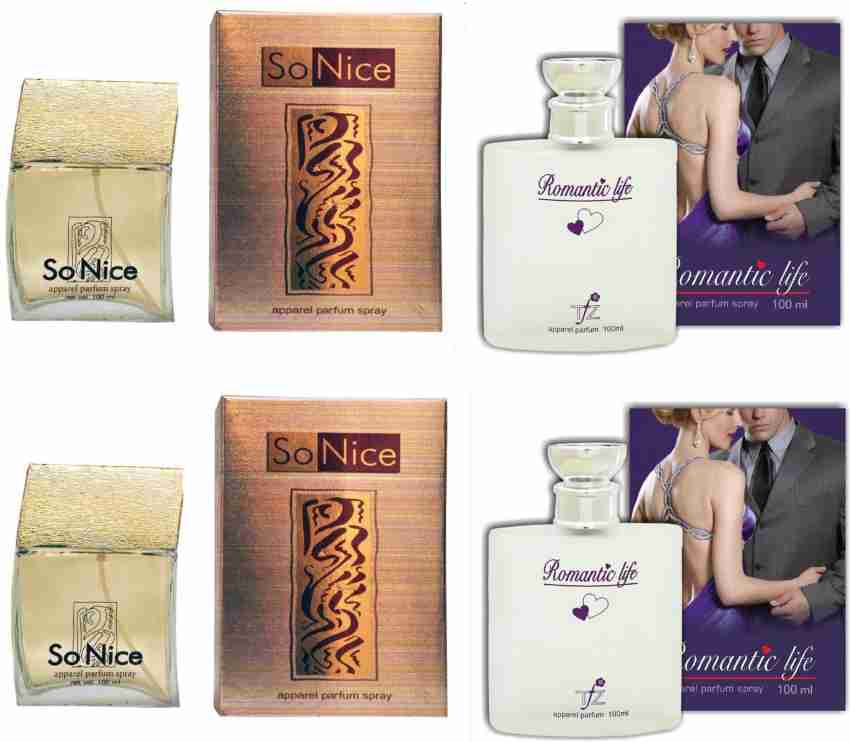 Buy tfz 2 So Nice and 2 Romantic Life Perfume 100ML Each Pack of