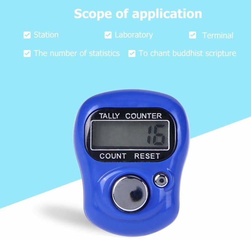 Finger Counter 5 Digit with LED light Display Finger Hand Tally Counter  Counting 