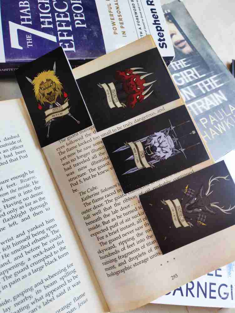 Macro Game of thrones themed bookmark set of 4 Magnetic