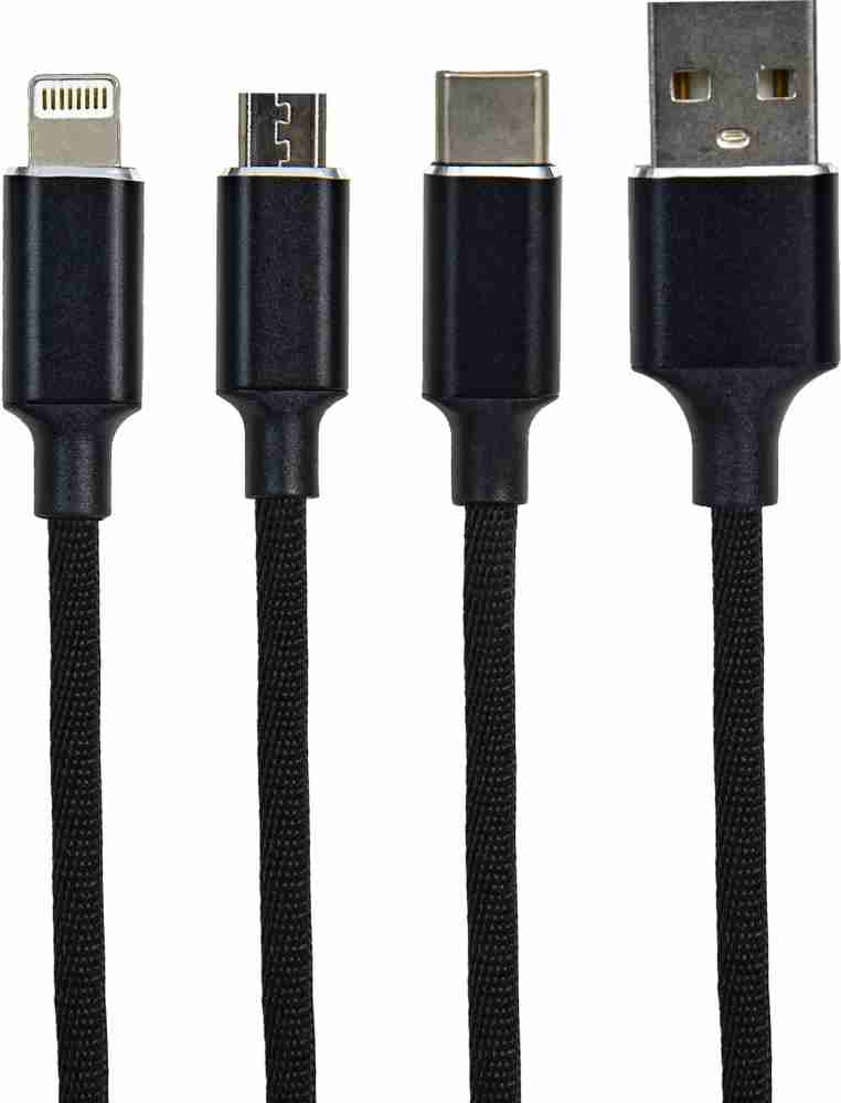HI-PLUS Micro USB Cable 2 A 1 m USB DATA CABLE - 3in1 Multi-Pin Charging  Cable - HI-PLUS 