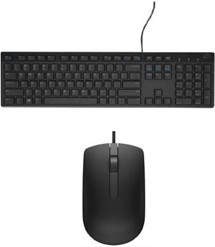 DELL keyboard and mouse with usb wire Wired USB Desktop Keyboard DELL Flipkart