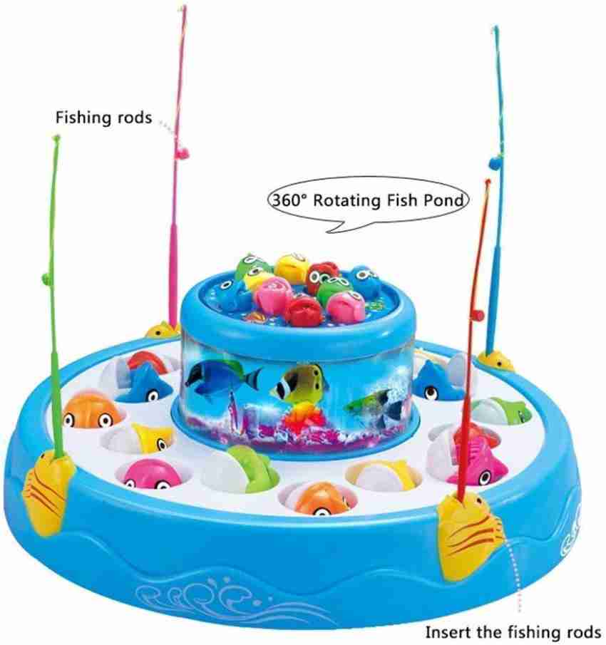 Go Go Fishing Game Magnetic Fish 2 Ponds 26 Fish Blue, Toys \ Games