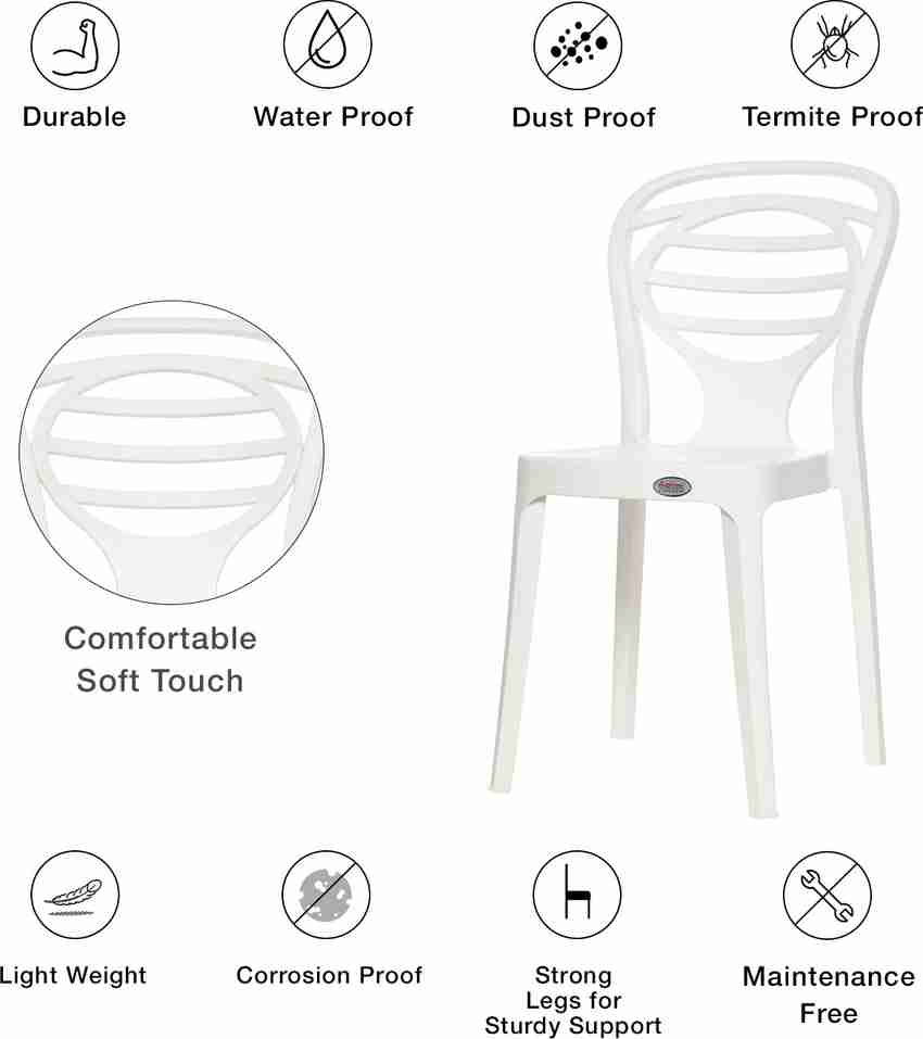 Supreme Oak for Home Garden Plastic Outdoor Chair Price in India