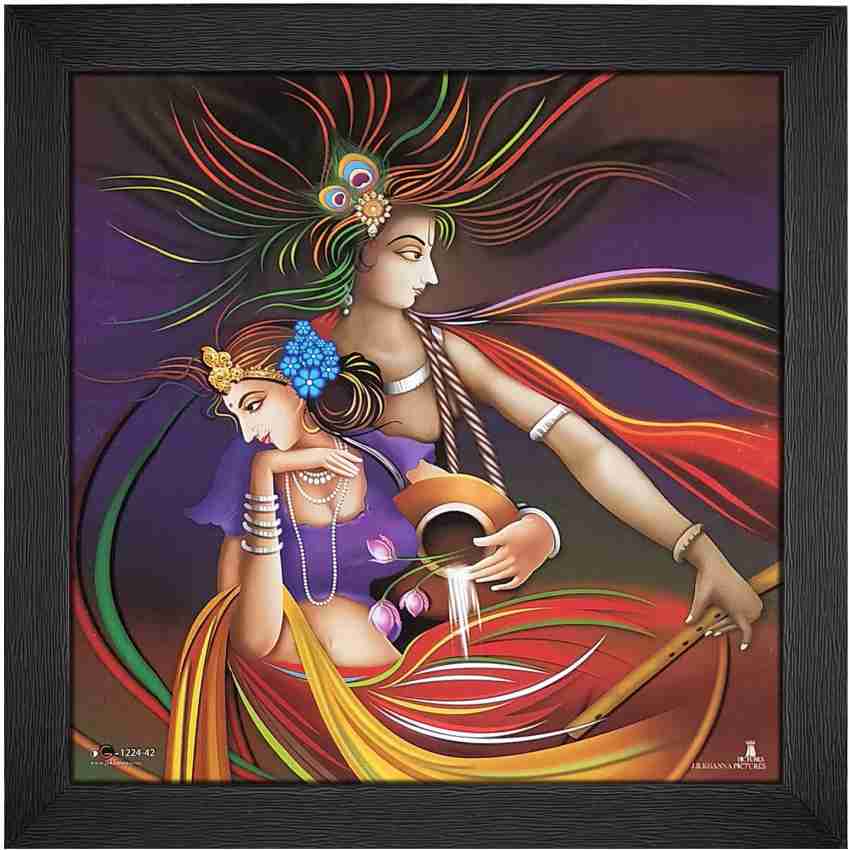 Chhavi Radha Krishna Textured Digital Reprint 12 inch x 12 inch Painting  Price in India - Buy Chhavi Radha Krishna Textured Digital Reprint 12 inch  x 12 inch Painting online at