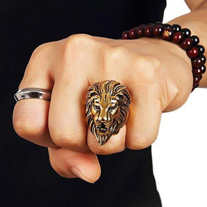 Lion type ring on sale