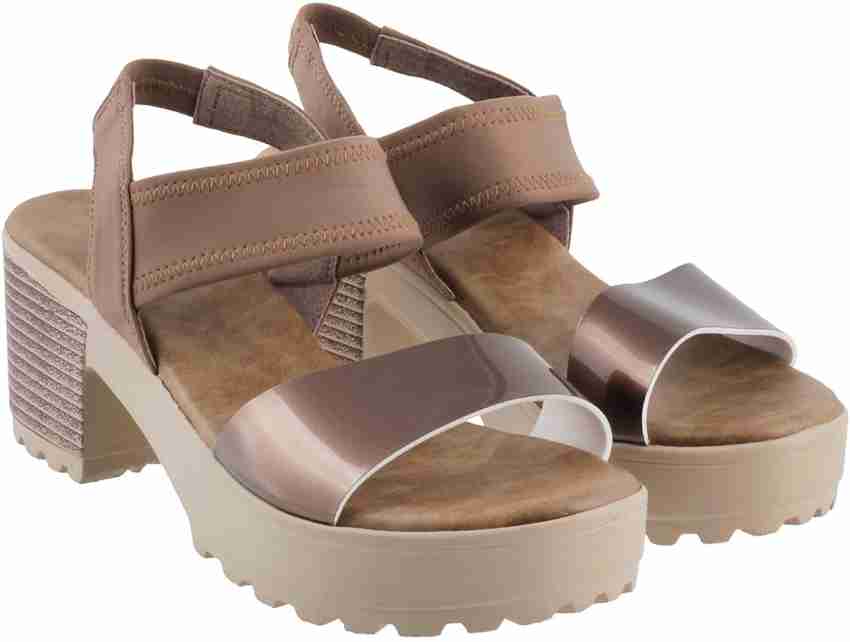 MOCHI Women Tan Heels - Buy MOCHI Women Tan Heels Online at Best Price -  Shop Online for Footwears in India