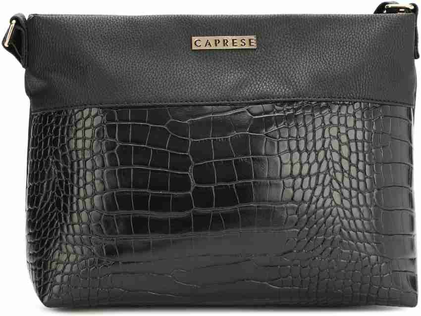 Caprese Black Sling Bag Glenn Sling Large E Black Black Price