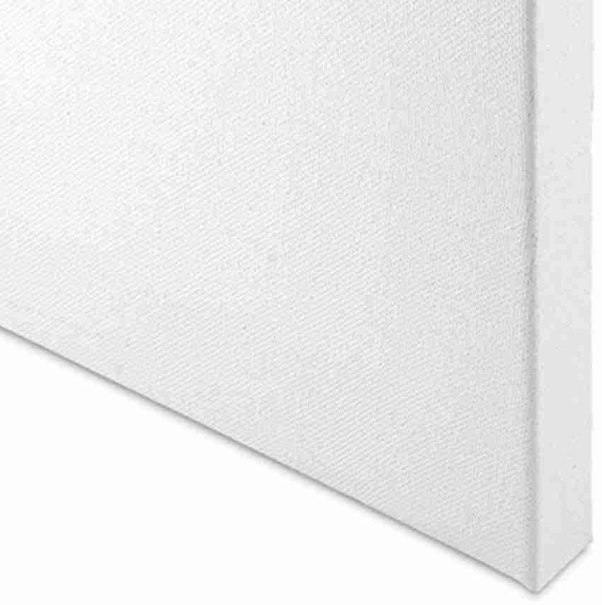 Hello Hobby Kid's 100% Cotton Acid Free Stretched Canvas - White - 11 x 0.65 x 14 in
