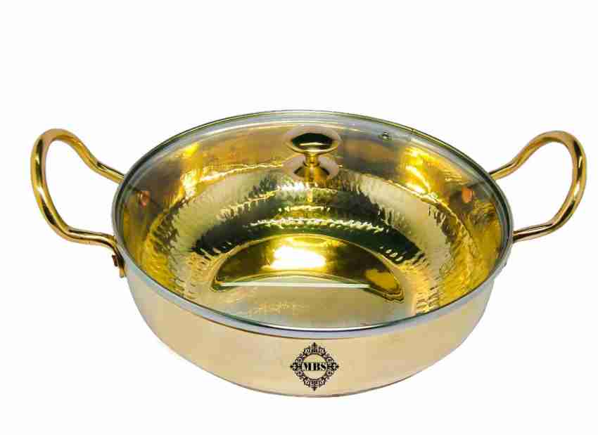 Golden Brass Kadai With Handle at Rs 470/kg in Moradabad